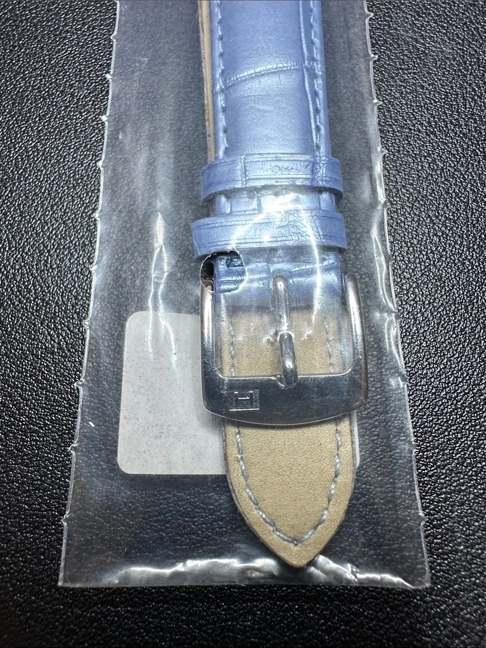 Hamilton 18mm Genuine Crocodile Light Blue Leather Watch Strap H600.114.108